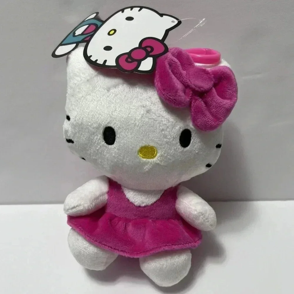 NEW SANRIO Hello Kitty in Pink Jumper Dress Plush Keychain / Bag Clip